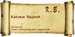 Katona Bajnok névjegykártya